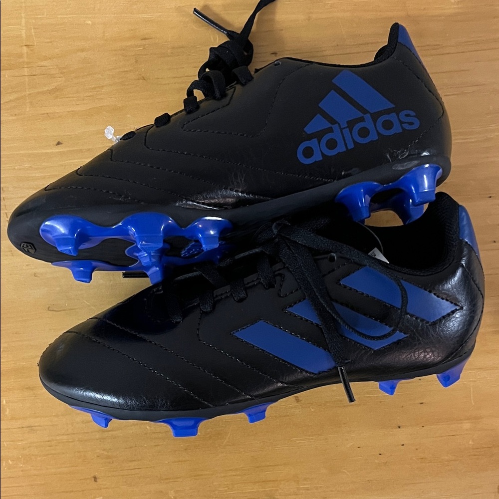 Adidas Boy’s Black and Blue Athletic Cleats